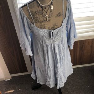 Women’s drop shoulders dress-Off the Top